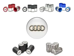 Audi Cappelli valvola Auto Stile Metallizzato